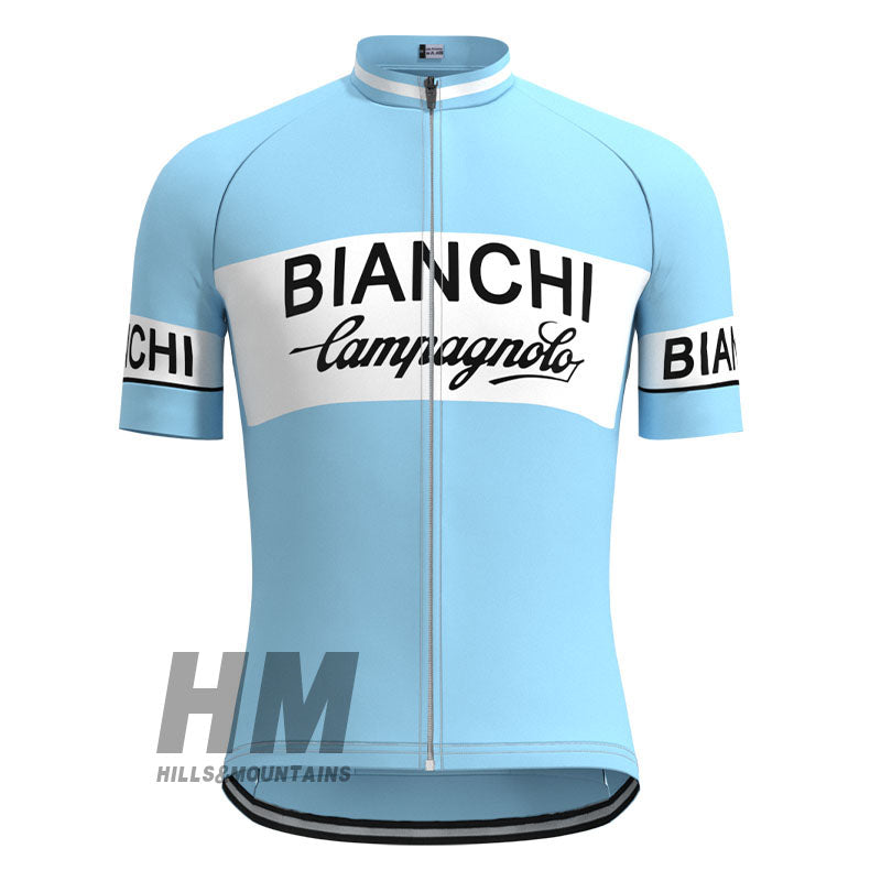 Bianchi Campo Retro Top Short Sleeve Blue