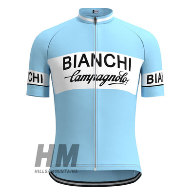 Bianchi Campo Retro Top Short Sleeve Blue