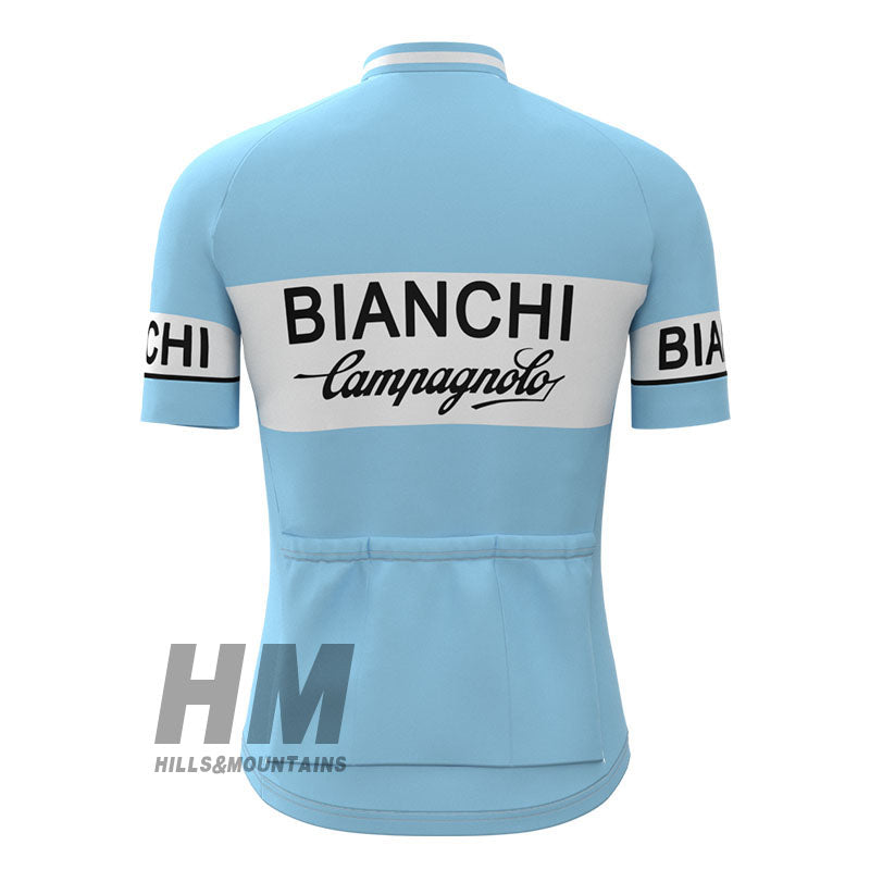 Bianchi Campo Retro Top Short Sleeve Blue