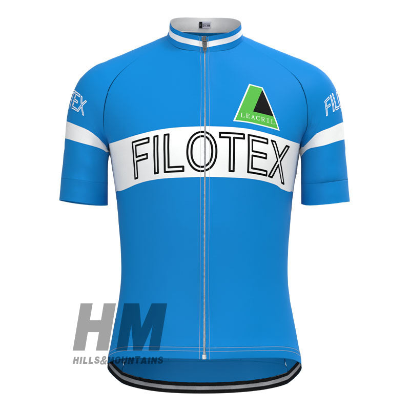 Filotex Retro Jersey Short Sleeve Blue