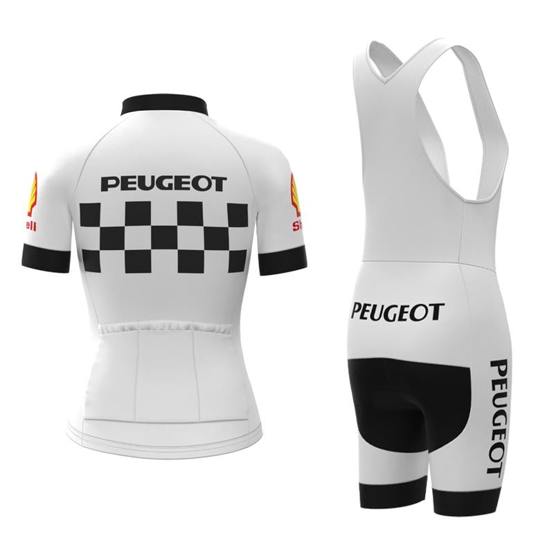 Ladies Peugeot White Retro Top & Bib Set